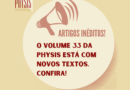 Physis: volume 33 está no ar com novos artigos